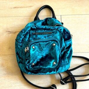Steve Madden Mini backpack- blue velvet